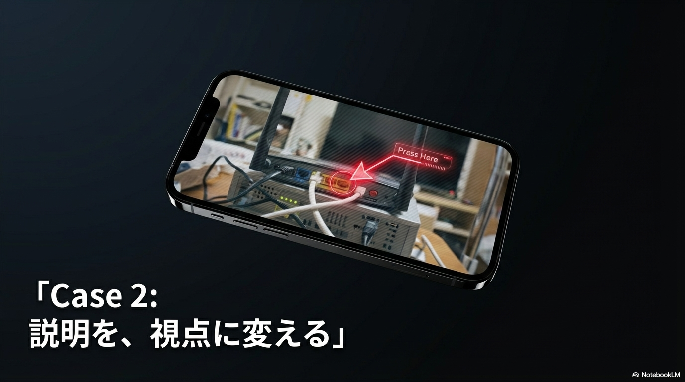 説明を、視点に変える