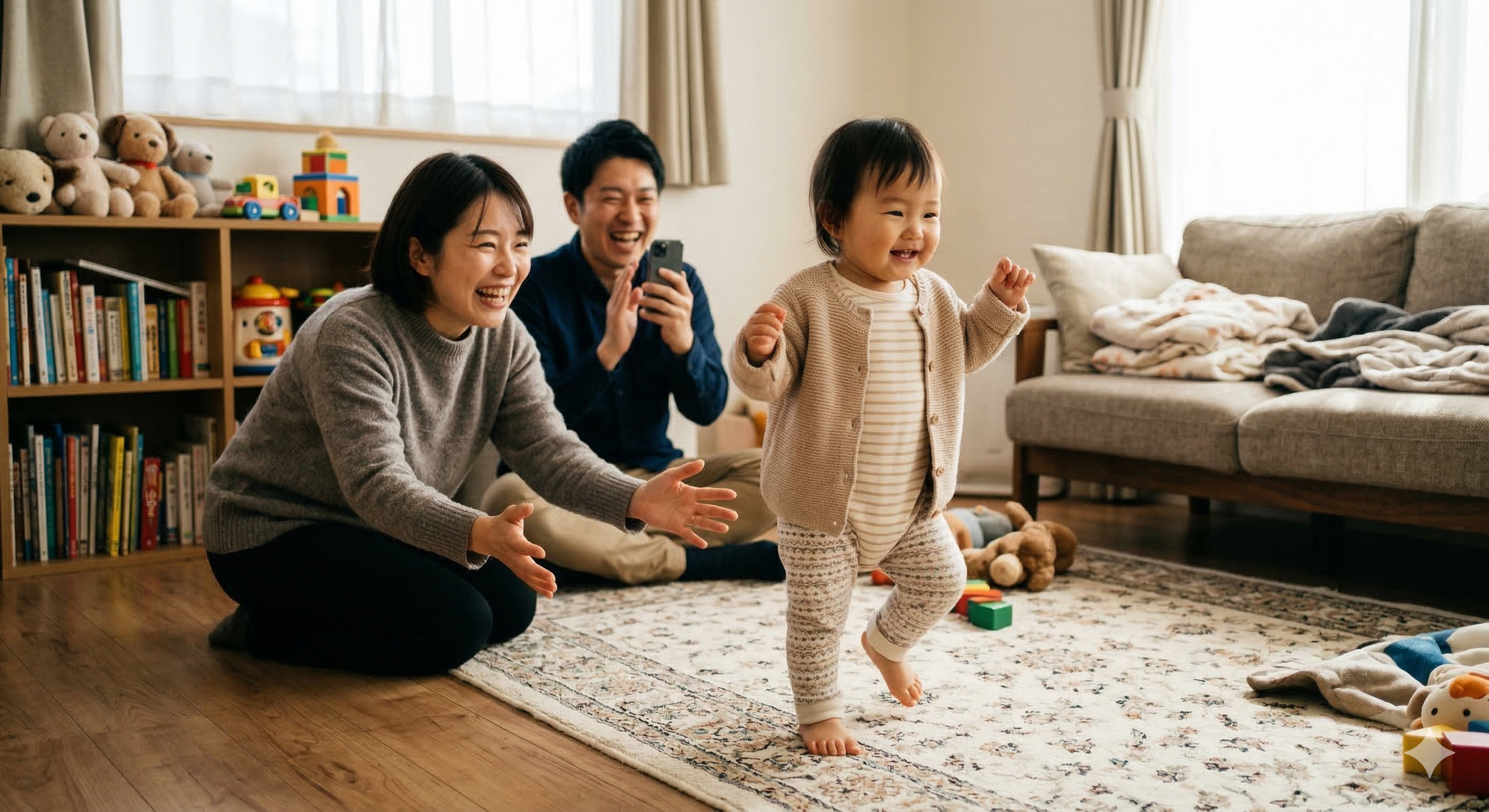 子どもの初めての一歩
